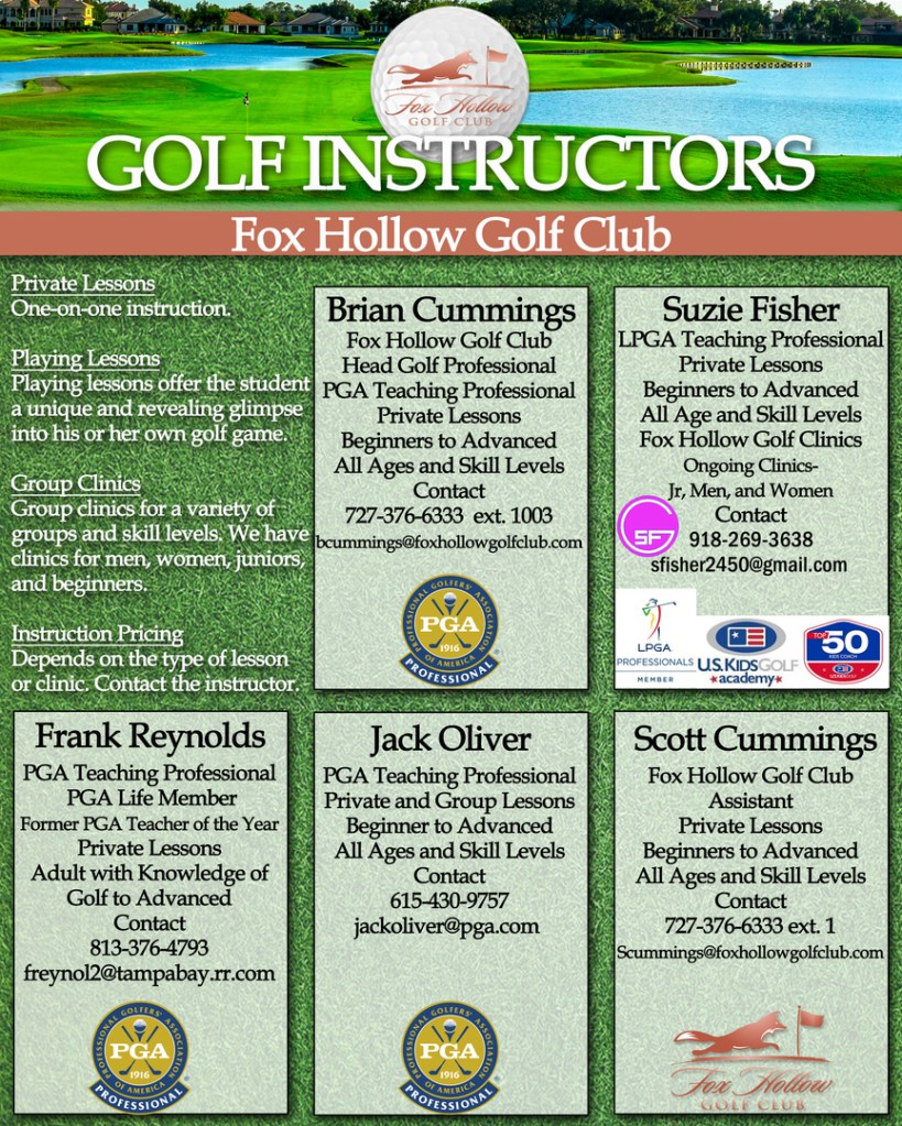 Golf Instructors flyer