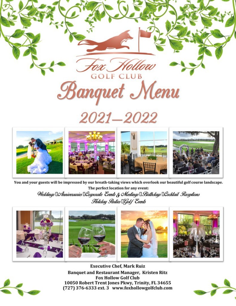 Banquet Menu front page
