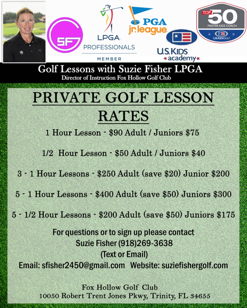 Private Golf Lesson flyer